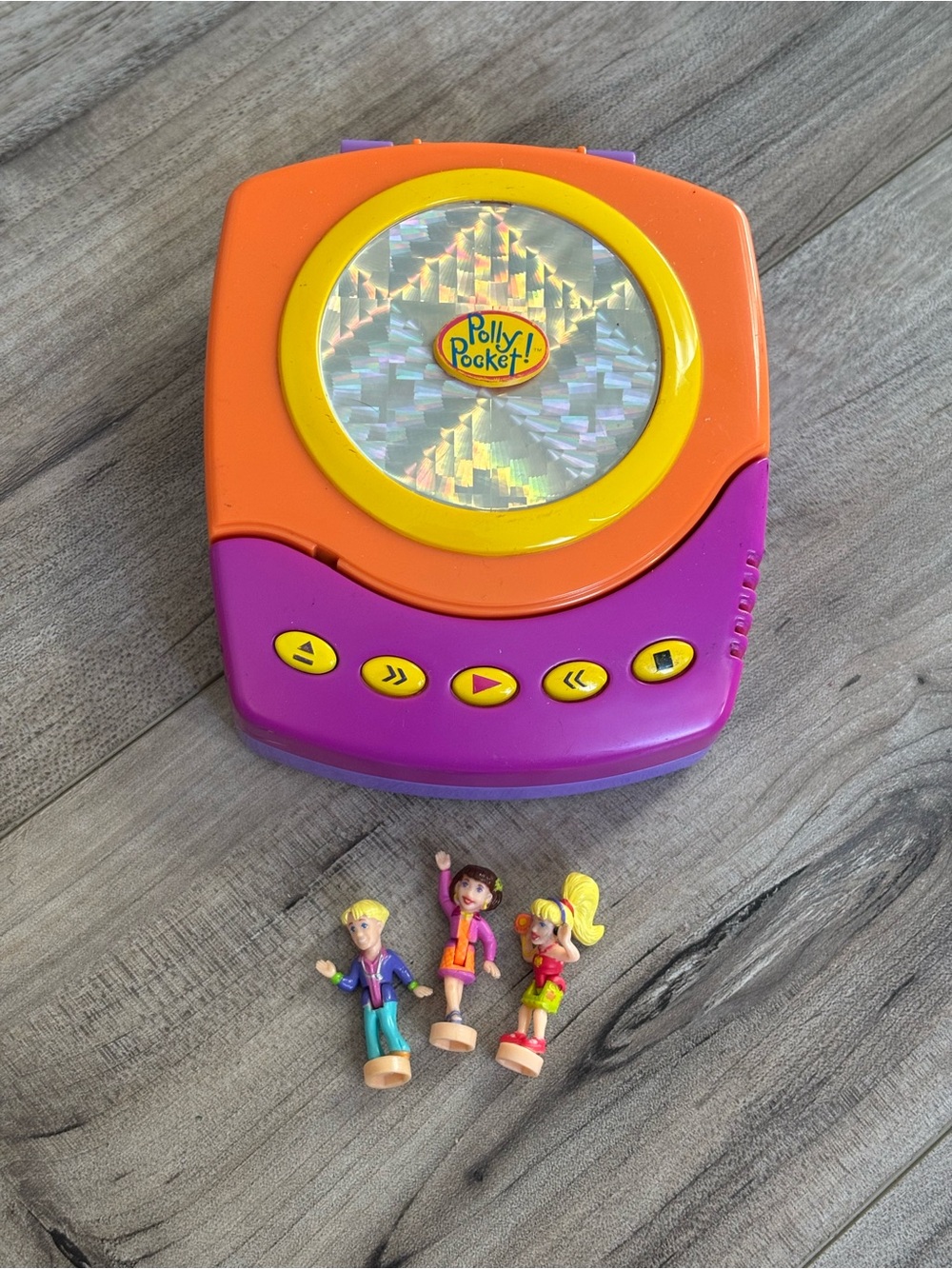 1998 vintage Polly Pocket complete CD player set